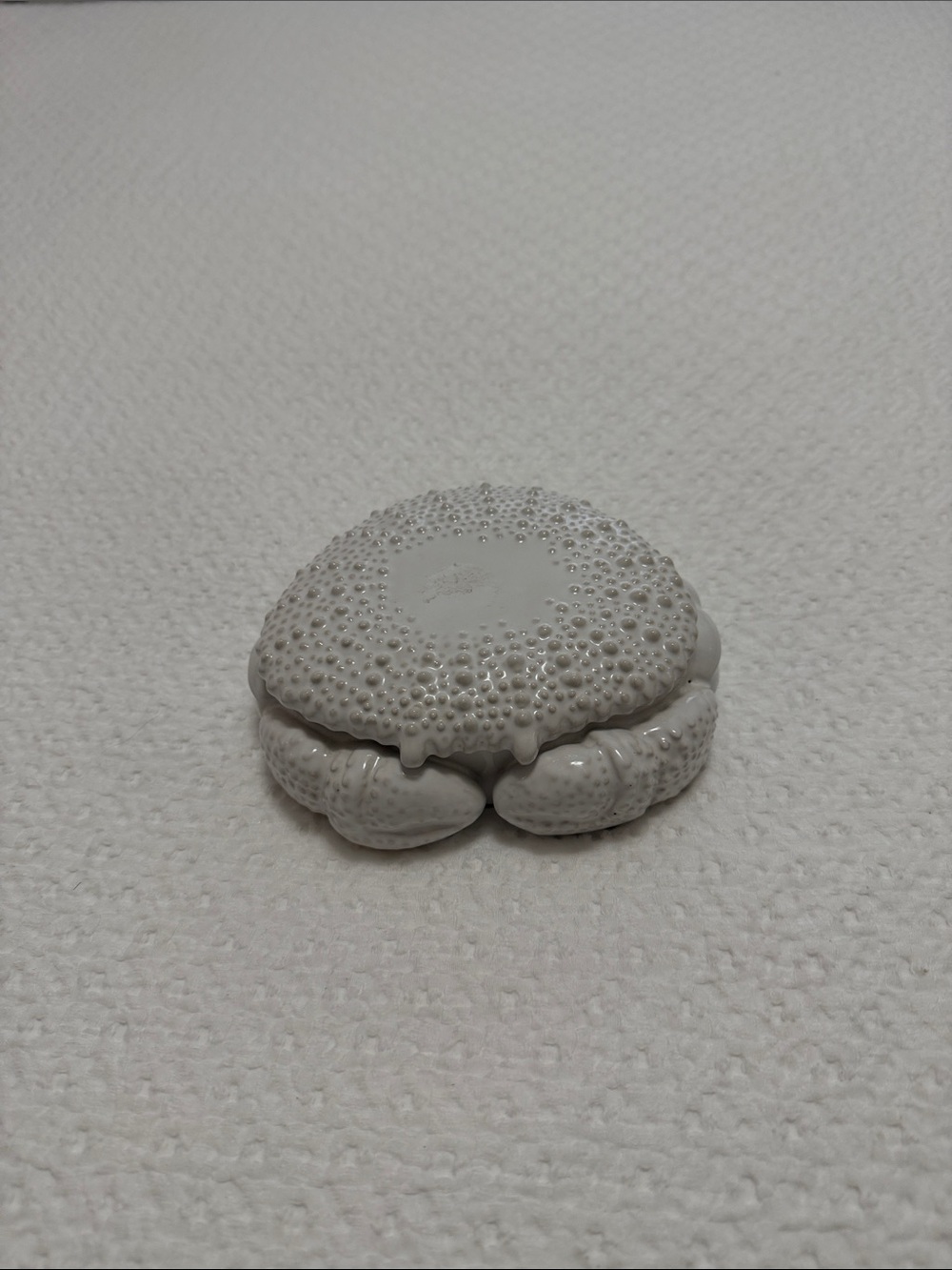 Ceramic Crab Trinket Box - White